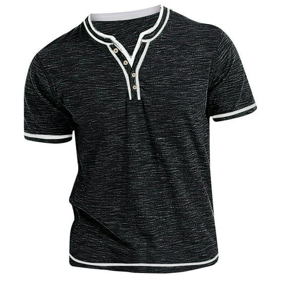 Npasoilc Summer Tops For Men 2024 Men's Top Shirt Slim Short Sleeved Lapel Casual Sports Bottom Shirt T-shirt Top