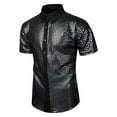 thumbnail image 1 of Npasoilc Summer Tops For Men Men's Top Shirt Slim Short Sleeved Lapel Casual Sports Bottom Shirt T-shirt Top, 1 of 2