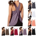 thumbnail image 1 of Npasoilc Summer Tops For Women Open Back Workout Top Backless Yoga Shirts Tie Back Exercise Tank Activewear Shirts Athletic Gym Tank Tops, 1 of 5