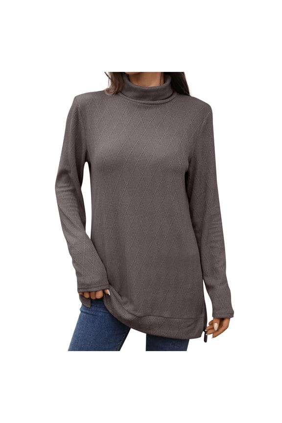 Sweaters for Women Trendy Long Sleeve Turtle Neck Pullover Blouse Fall Winter Windproof Warm T-Shirts Casual Loose Sweaters