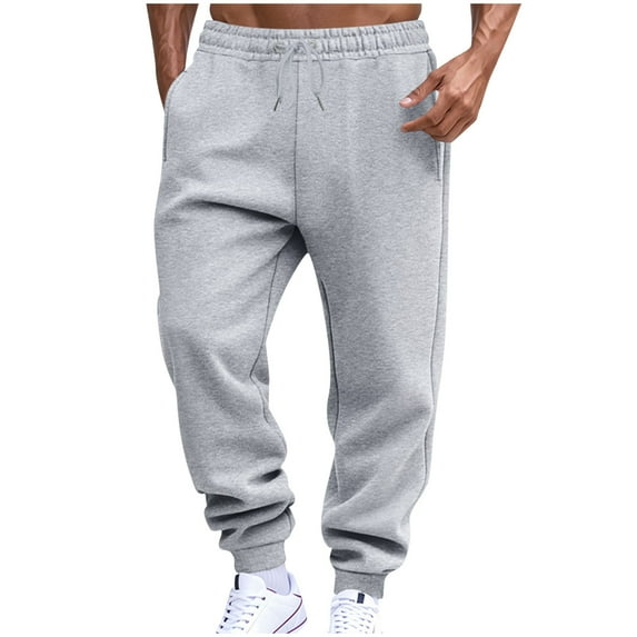 Npasoilc Sweatpants for Men Drawstring Elastic Waist Tapered Trousers Lightweight Breathable Training Fitness Pants Casual Loose Sports Pants