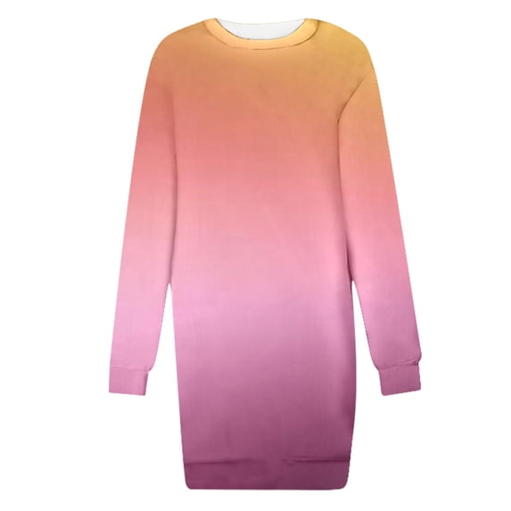 Npasoilc Sweatshirt Dress for Women Crew Neck Long Sleeve Pullover Dress Short Loose Casual Dresses