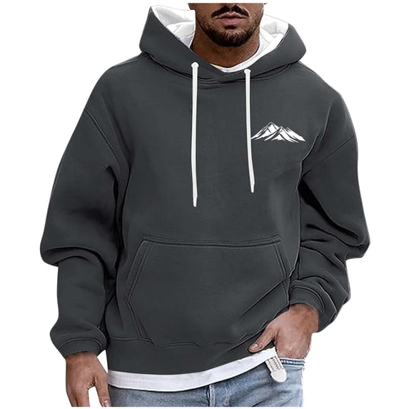 Npasoilc Sweatshirts for Men Long Sleeve Drawstring Pullover Hooded Blouse Lightweight Breathable Hoodies Casual Loose Hoodie Sweatshirts