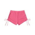 thumbnail image 1 of Npasoilc Swim Shorts for Women Elastic Waist Solid Color Transparent Mesh Drawstring Beach Shorts, 1 of 7