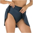 thumbnail image 1 of Npasoilc Swim Skirt with Mesh Beach Pants for Women High Waist Solid Color Modesty Lining Half Skirt, 1 of 2
