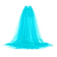 thumbnail image 1 of Npasoilc Tiered Mesh Puff Long Skirt for Women Versatile Solid Half Skirt, 1 of 4