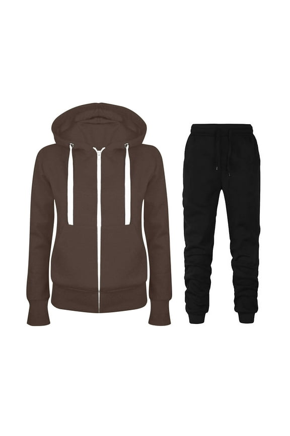 Tracksuit For Women Casual 2 Piece Outfits Sweatsuit Pocket Hoodies Long Sleeve With Patchwork Pants Set Pullover Hoodie Sets Oversized Sweatshirt