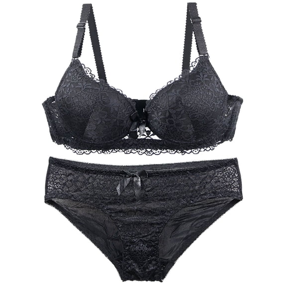 Npasoilc Underwire Lace Bra and Panty Set for Women Thin Breathable Lightweight Comfortable Summer Set
