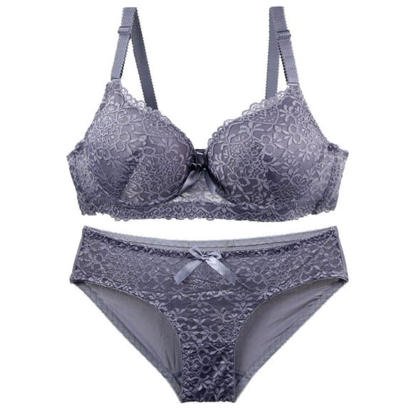 Npasoilc Underwire Lace Bra and Panty Set for Women Thin Breathable Lightweight Comfortable Summer Set