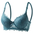 thumbnail image 1 of Npasoilc Underwire Lace Bra for Women Thin Push Up Smooth Adjustable Straps Breathable Comfortable Daily Underwear, 1 of 8