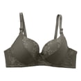 thumbnail image 1 of Npasoilc Underwire Lace Bras for Women Solid Color Breathable Adjustable Straps Full Coverage Support Bra, 1 of 5