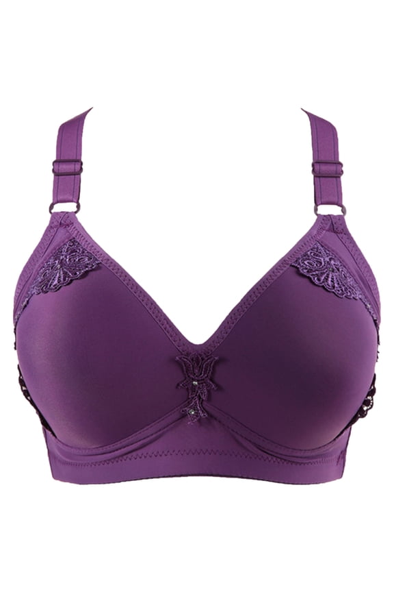 Wirefree Comfort Bra for Women Plus Size Full Coverage Seamless Daily Wear Soft Stretch Ladies Casual Underwear Pack Supportive T-Shirt Bras