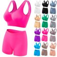 thumbnail image 1 of Npasoilc Wirefree Sports Bra and Panty Set for Women Seamless Push Up Breathable Comfortable Daily Underwear Set, 1 of 5