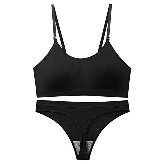 Npasoilc Wirefree Sports Bra and Panty Set for Women Seamless Push Up Breathable Racerback Comfortable Set