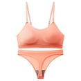thumbnail image 1 of Npasoilc Wirefree Sports Bra and Panty Set for Women Seamless Push Up Breathable Racerback Comfortable Set, 1 of 9