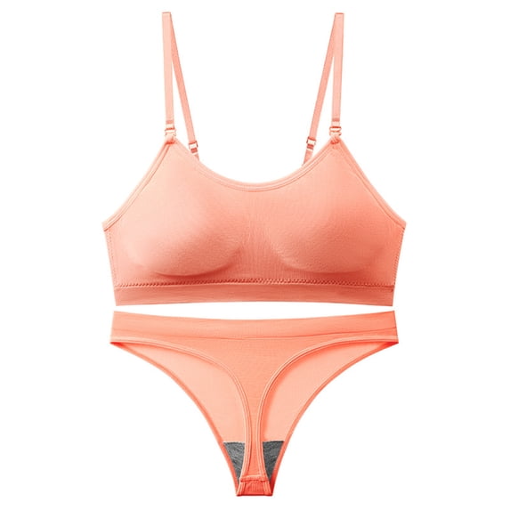 Npasoilc Wirefree Sports Bra and Panty Set for Women Seamless Push Up Breathable Racerback Comfortable Set