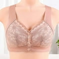 thumbnail image 1 of Npasoilc front open bras for women full coverage bra no Underwire Woman's Embroidery Thin Style Ventilate Large Size Bra Without Steel Rim, 1 of 5