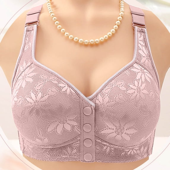 Npasoilc front open bras for women full coverage bra no Underwire Woman's Embroidery Thin Style Ventilate Large Size Bra Without Steel Rim