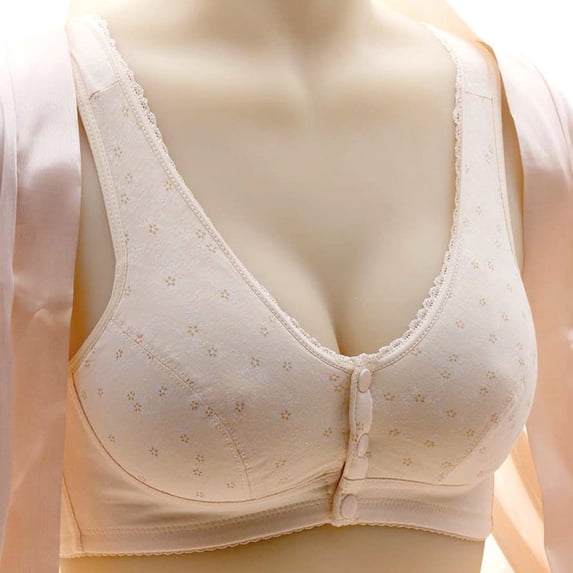 Npasoilc front open bras for women full coverage Wireless Bra No UnderwireWomen's Solid Color Backless Sexy Seamless Push-Up U-Shaped Beautiful Back Underwear Everyday Bras