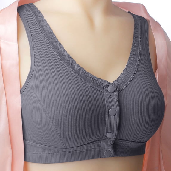 Npasoilc front open bras for women full coverage Wireless Bra No UnderwireWomen's Solid Color Backless Sexy Seamless Push-Up U-Shaped Beautiful Back Underwear Everyday Bras