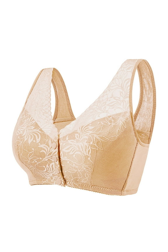 front open bras for women full coverage bra no Underwire Middle Aged And Elderly Bras Without Steel Rings Large Size Underwear Front Button Style Bra Comfortable Bra