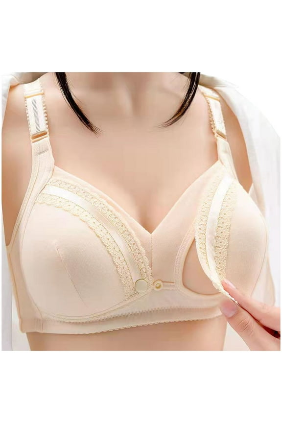 front open bras for women full coverage bra no Underwire Woman's Nursing Bra Front Release Glossy Comfortable Breathable Bra Underwear No Rims