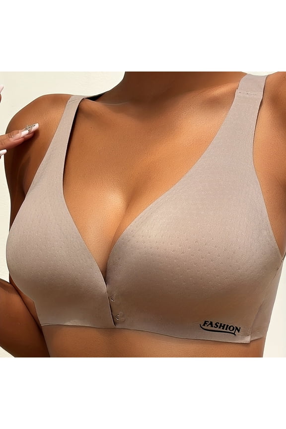 front open bras for women full coverage bra no Underwire Women's Daily Leisure Front Buckle Thin Cup Without Steel Ring Gathered Underwear Daily Bra