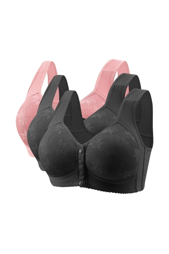 front open bras for women full coverage bra no Underwire Women's Sexy Non Magnetic And Non Steel Ring Gathered Bra With Thin Cup And Adjustable Sexy Lace Bra Underwear 3pc