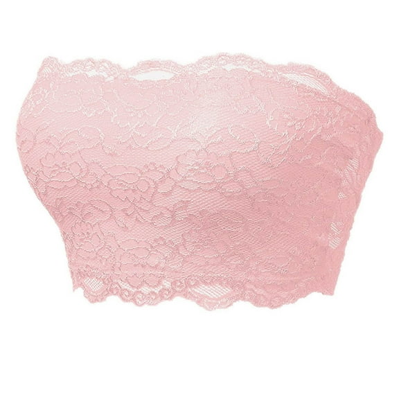 Npasoilc full coverage bra no Underwire for womenAshion Women Solid Color Lace Wireless Together Breast Milk Strapless Daily Bra