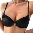 thumbnail image 1 of Npasoilc full coverage bra no Underwire for womenFashion Women Solid Color Wireless Lace Buckle Together Daily Bra, 1 of 6