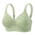 thumbnail image 1 of Npasoilc full coverage bra no Underwire for womenWoman's Embroidery Fashion Thin Style Ventilate Front Buckle Bra Without Steel Rim, 1 of 9