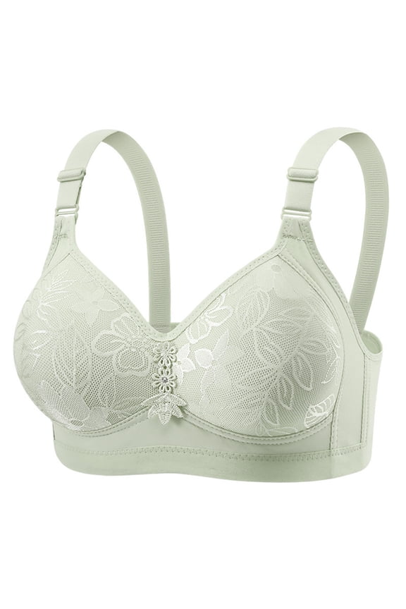 full coverage bra no Underwire for womenWoman's Embroidery Thin Style Ventilate Large Size Bra Without Steel Rim