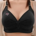 thumbnail image 1 of Npasoilc full coverage bra no Underwire for womenWoman's Lace Flower Gathered Together Large Size Daily Bra Underwear No Rims, 1 of 5