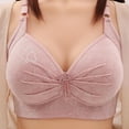thumbnail image 1 of Npasoilc full coverage bra no Underwire for womenWoman's Lace Flower Gathered Together Large Size Daily Bra Underwear No Rims, 1 of 5