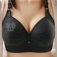 thumbnail image 1 of Npasoilc full coverage bra no Underwire for womenWoman's Printing Gathered Together Large Size Daily Bra Underwear No Rims, 1 of 6