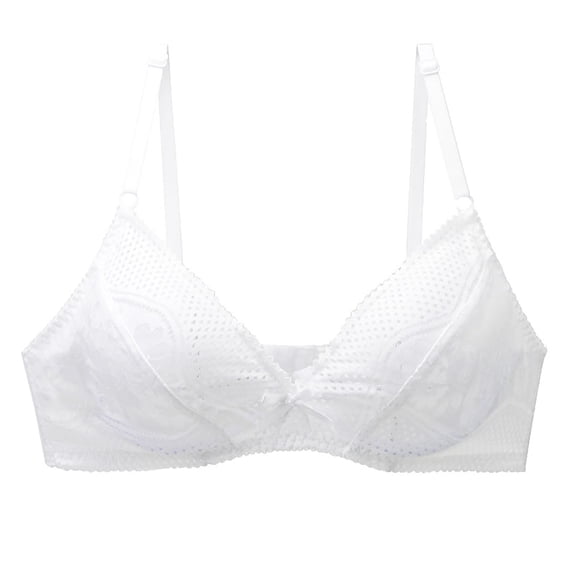 Npasoilc full coverage bra no Underwire for womenWoman's Printing Gathered Together Large Size Daily Bra Underwear No Rims