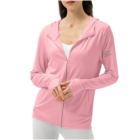 Npasoilc summer tops for women Long sleeve round neck sports shirts outdoor sunscreen tops Athletic Hiking Jacket Sun Shirt Golf Fishing Quick Dry blouse