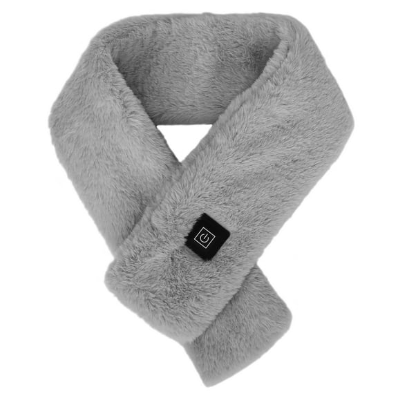 Npolar Electric Heated Scarf USB Heating Neck Wrap Unisex Winter Heated Neck Shawl Soft Warm Scarves With 3 Heating Modes Grey