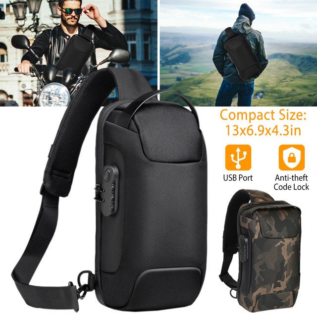 Npolar Men's Sling Backpack Waterproof Antitheft Shoulder Crossbody