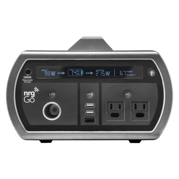 NrgGo Portable Power Station, 505Wh Outdoor Solar Generator Lithium Battery Pack