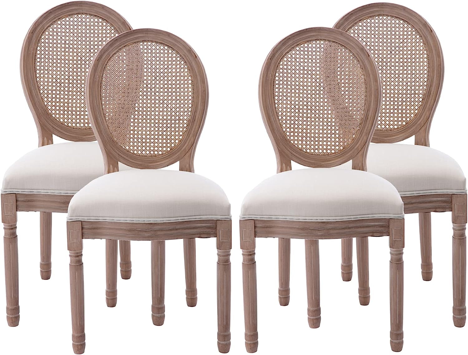 Nrizc French Dining Chairs Set of 2, French Country Dining Chairs, Vintage Farmhouse Dining ...