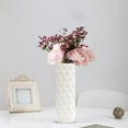 thumbnail image 1 of Nrmrqz 12" Plastic Decorative Vase | Imitation Glazed Finish Flower Pot | Blue/Pink/White | 30.5cm Tall | Living Room & TV Cabinet Decor | Dried/Fresh Flower Arrangement, 1 of 6