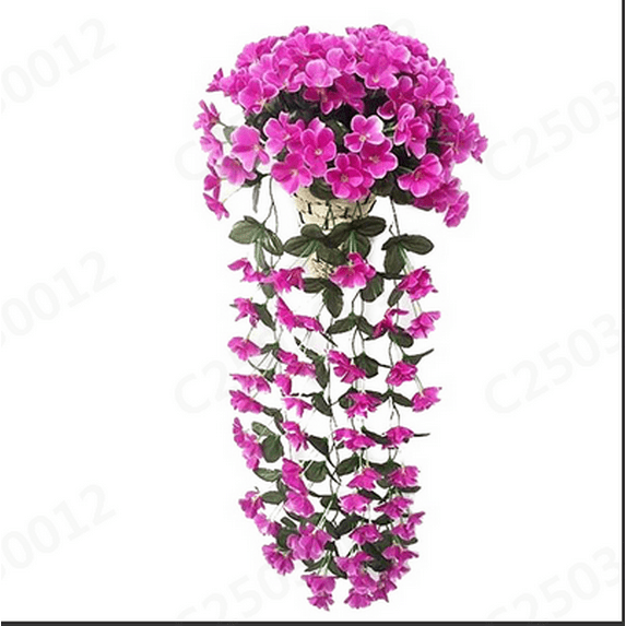 Nrmrqz Artificial Silk Plant Bouquet | 27.56" x 5.9" UV-Blocking Garden Fence | 190-Flower Panel for Walls, Balconies & Outdoor Decor