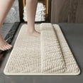 thumbnail image 1 of Nrmrqz Bathroom Rugs, Soft Non-Slip Bath Mat, Water Absorbent Polyester Rug, Full Wrap Design for Foot Comfort, Quick Drying, Washable, Multi-Purpose, Beige/Gray/Brown, 60x40cm, 1 of 5
