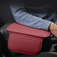 thumbnail image 1 of Nrmrqz Car Center Armrest Cover - Universal Leather Elbow Support Pad with High Padding, 31.5x29x1cm, Storage Bag for Cars - Black/Red/Gray/Coffee/Beige, 1 of 6