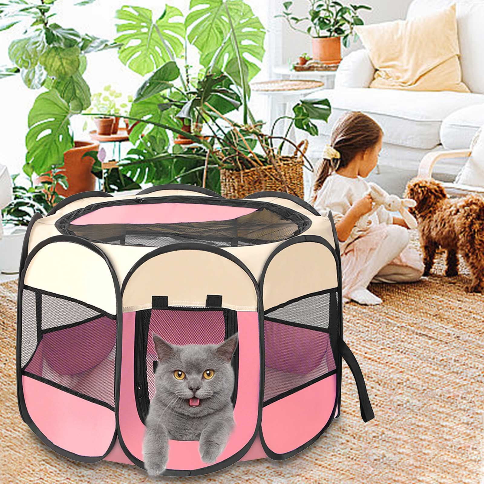 Nrmrqz Dog Kennel Indoor Octagon Pet Playpen, Foldable Tent
