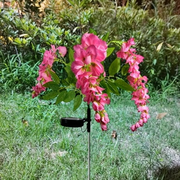 Nrmrqz Glass Ball Solar Wisteria Floral Light – 6-LED Vines-Themed Outdoor Lighting