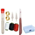 thumbnail image 1 of Nrmrqz Hand Sewing Tools Kit with 25 Needles, Thread Spools, Thimbles & Needle Threaders – Steel Quilting Needles for DIY Sewing and Home Repairs, 1 of 4