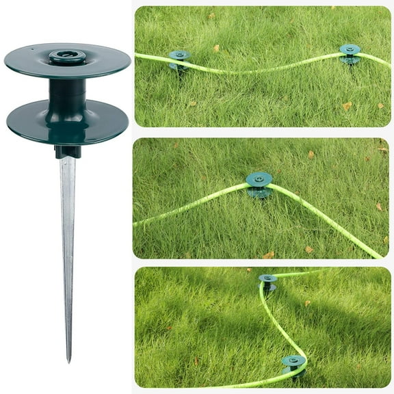 Nrmrqz Heavy Duty Garden Hose Guide Spike | ABS & Alloy Construction | Protects Plants & Flower Beds | Prevents Hose Damage | Easy Push-In Installation | Outdoor Watering Solution