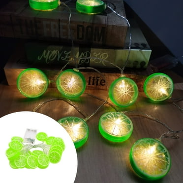 Nrmrqz LED Lemon String Lights 1 Set Of 1.5 Meters 10 Lights Party Ambient Lights Birthday Decoration Fruit Shape Battery Operated